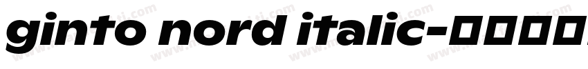 ginto nord italic字体转换